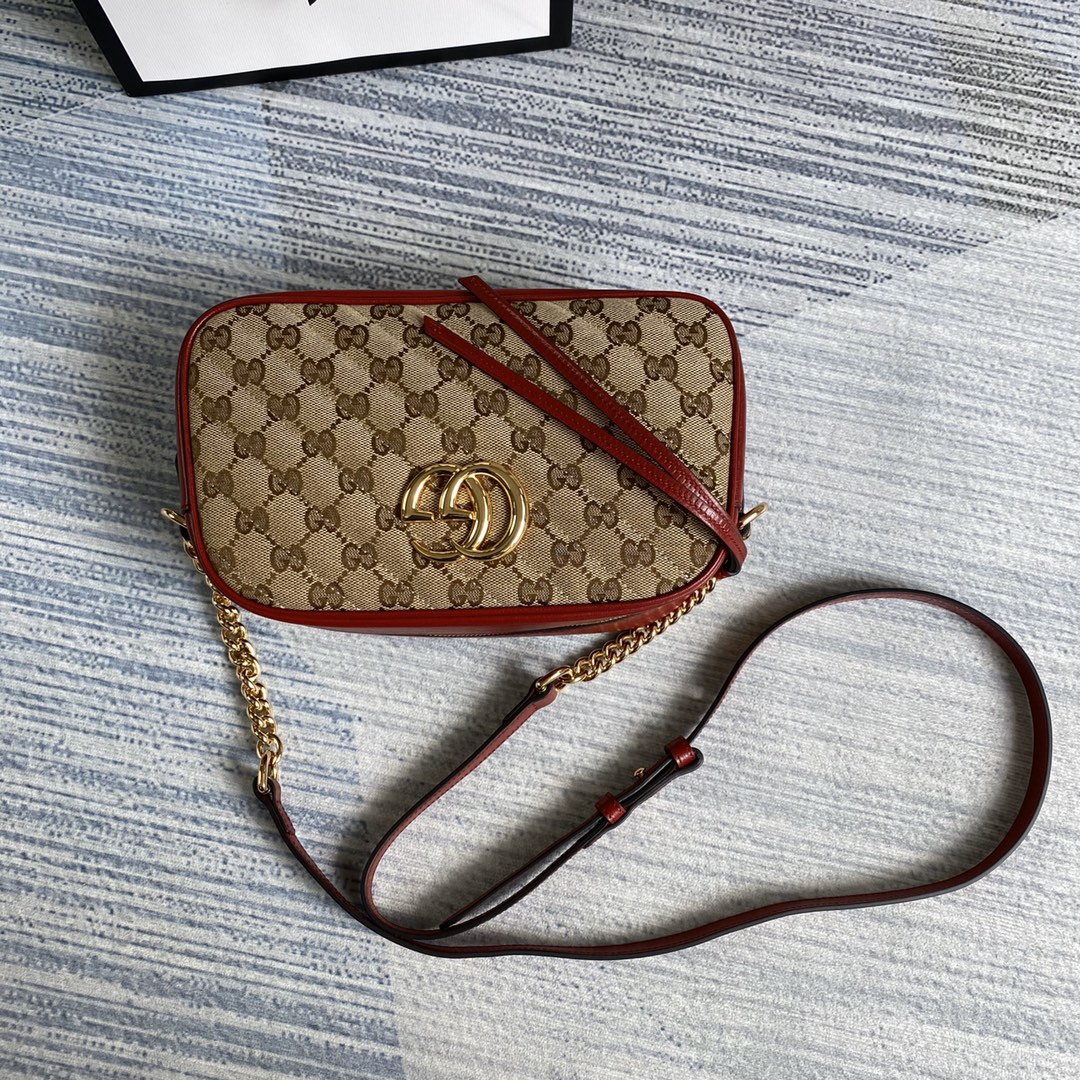 Gucci GG Marmont Small Shoulder Bag 447632 Red